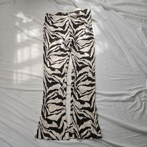 H&M cream striped pants